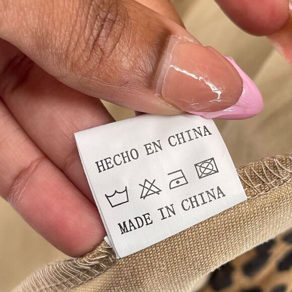 Fashion Express Women’s Chevron Leopard Print Flare Sleeve Duster Jacket Small - Picture 9 of 17